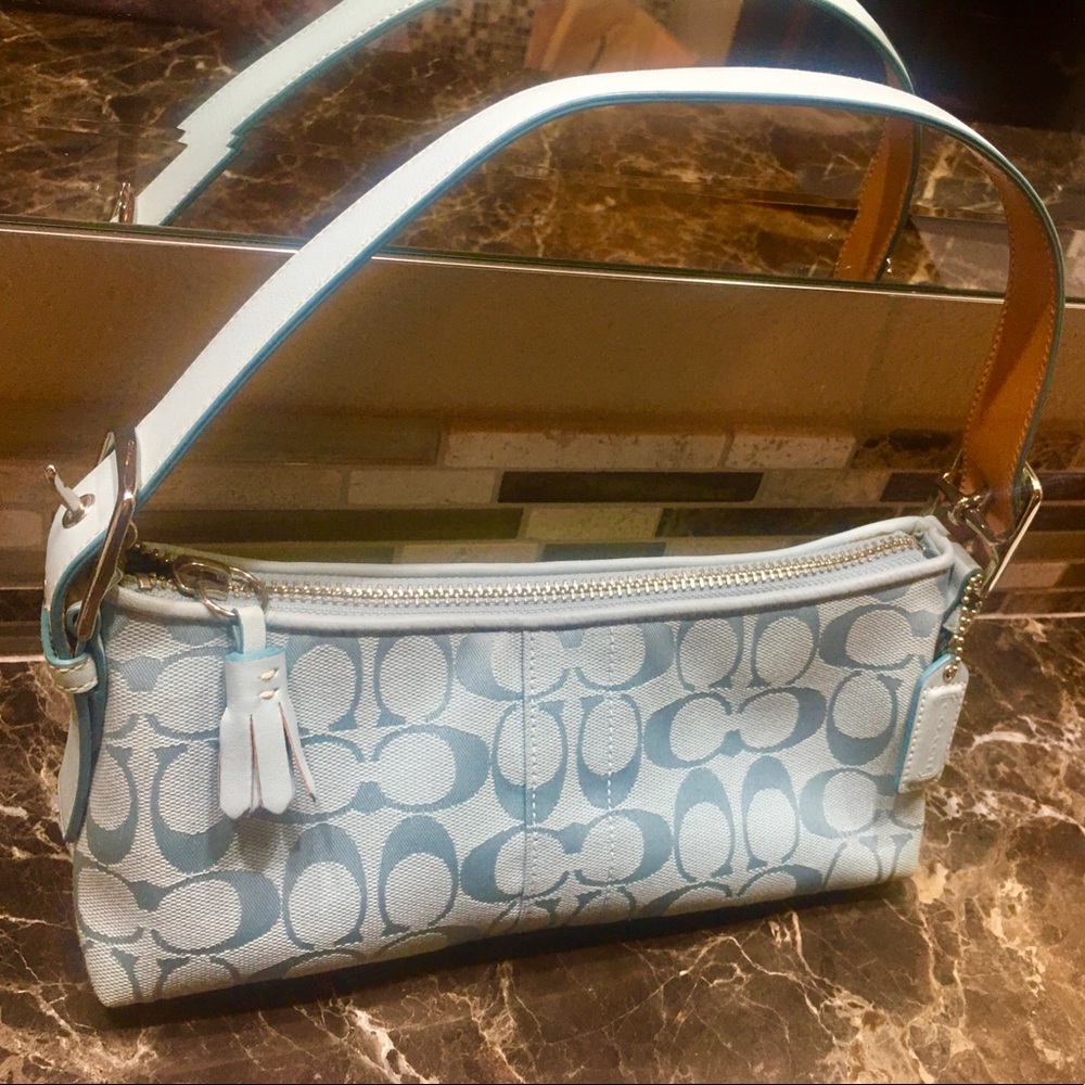 Small Coach Fabric/Leather Purse
